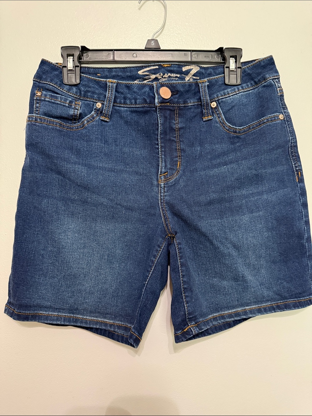 Seven7 Women’s Indigo Denim Bermuda Shorts